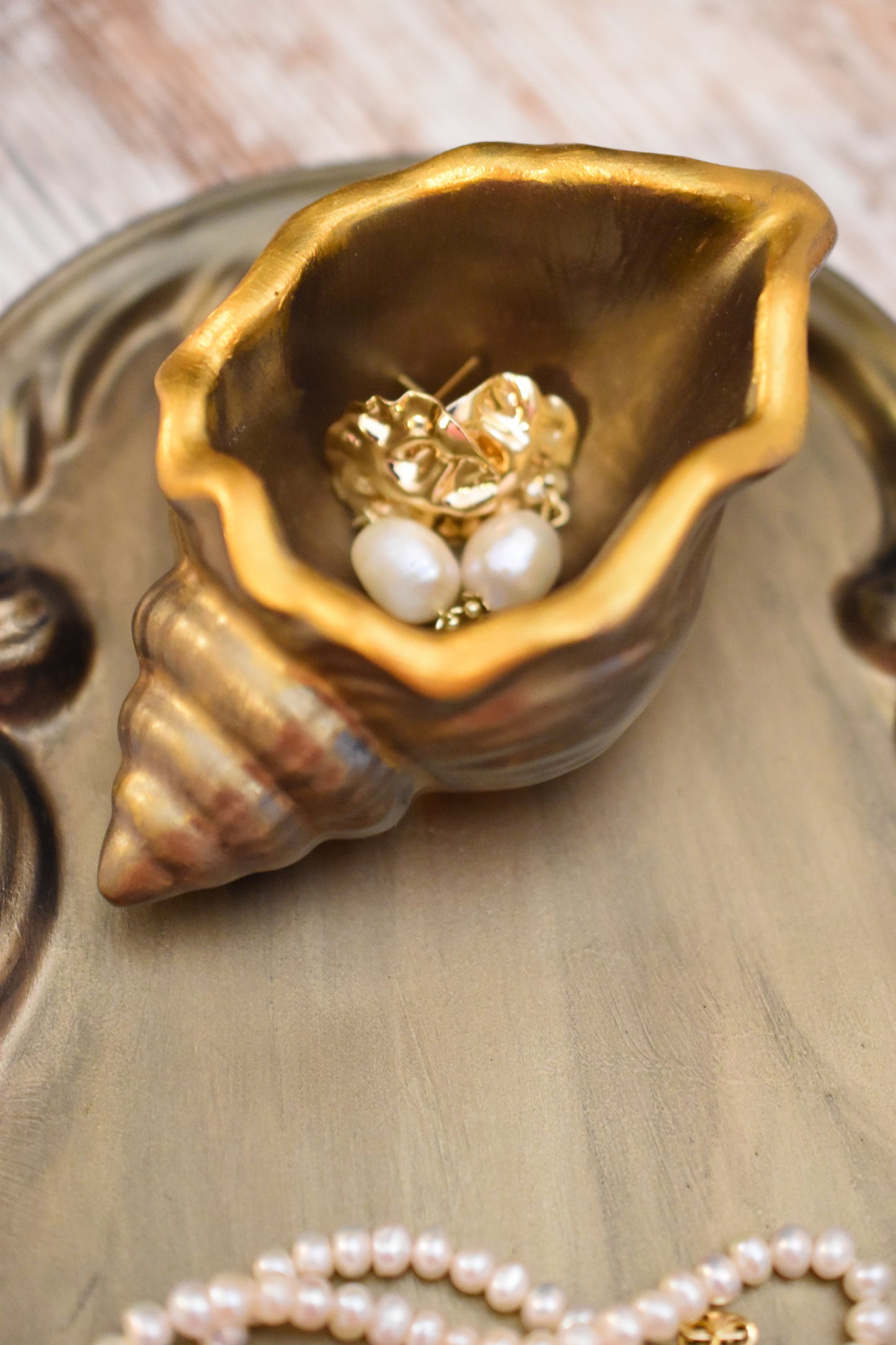 Coquillage Daara bronze doré | Maison Byrsa