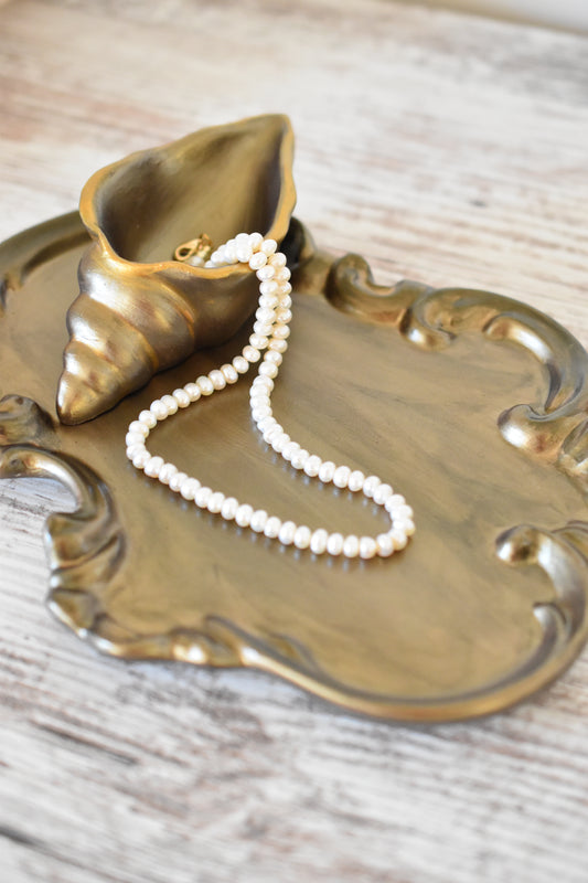 Plateau baroque bronze vieilli maison Byrsa